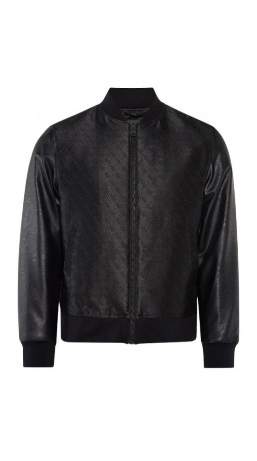 GUESS QUATTRO G VARSITY BO ΜΠΟΥΦΑΝ ΑΝΔΡΙΚΟ BLACK