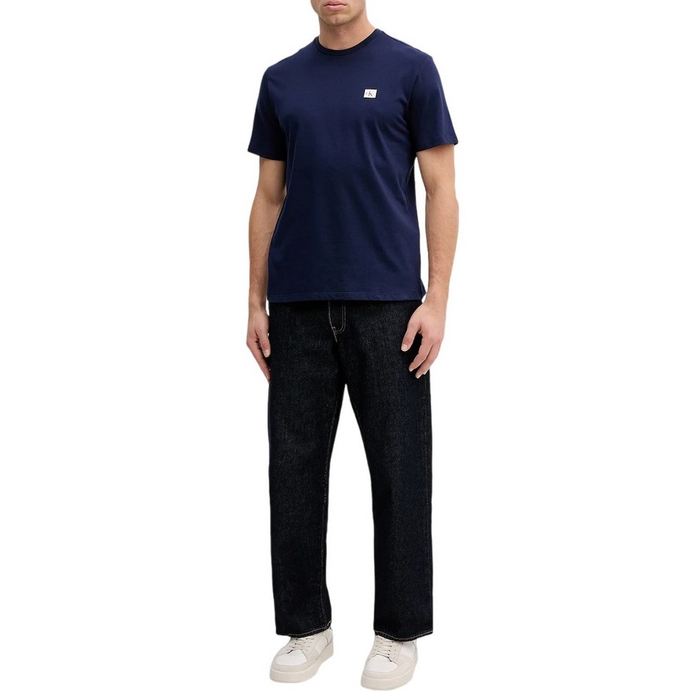CALVIN KLEIN JEANS BADGE 30S JERSEY CLASSIC TEE T-SHIRT ΜΠΛΟΥΖΑ ΑΝΔΡΙΚΗ BLUE