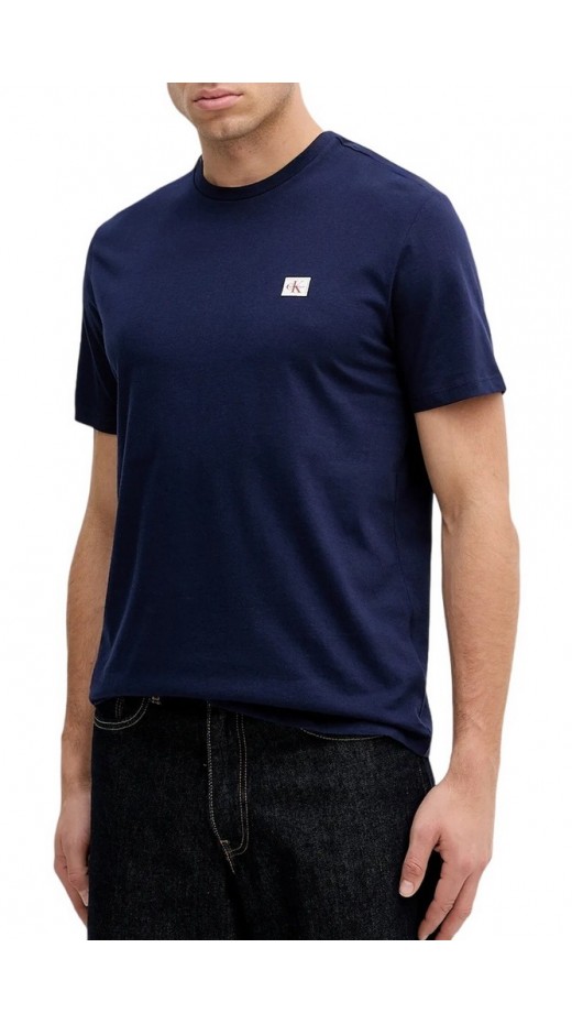 CALVIN KLEIN JEANS BADGE 30S JERSEY CLASSIC TEE T-SHIRT ΜΠΛΟΥΖΑ ΑΝΔΡΙΚΗ BLUE
