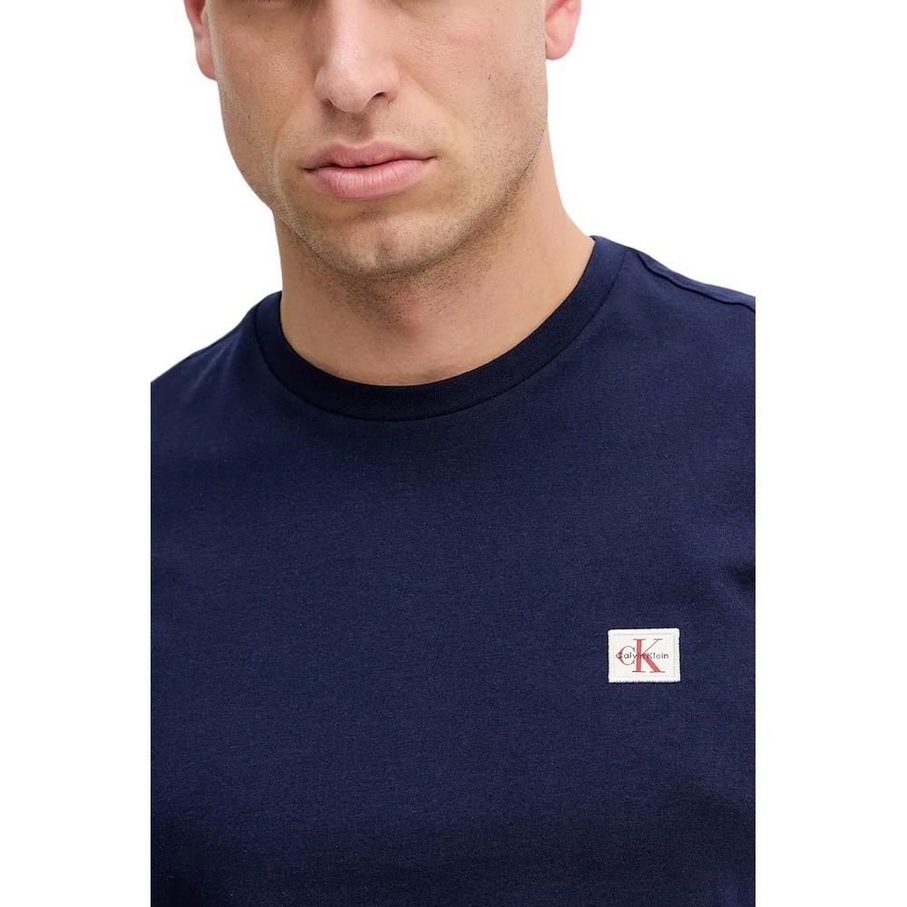 CALVIN KLEIN JEANS BADGE 30S JERSEY CLASSIC TEE T-SHIRT ΜΠΛΟΥΖΑ ΑΝΔΡΙΚΗ BLUE