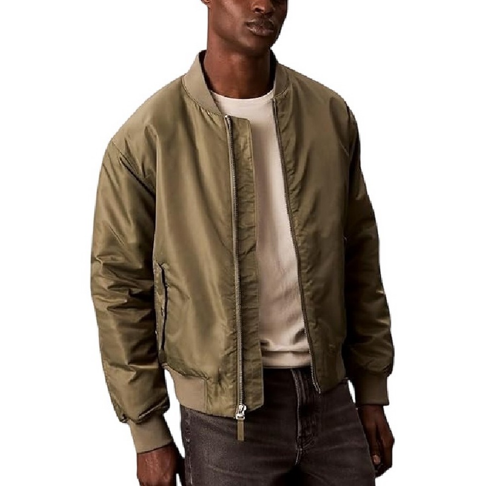 CALVIN KLEIN JEANS LS NYLON BOMBER JACKET ΜΠΟΥΦΑΝ ΑΝΔΡΙΚΟ OLIVE