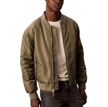 CALVIN KLEIN JEANS LS NYLON BOMBER JACKET ΜΠΟΥΦΑΝ ΑΝΔΡΙΚΟ OLIVE