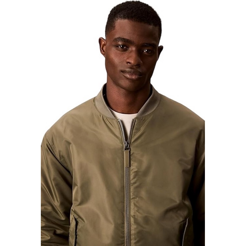 CALVIN KLEIN JEANS LS NYLON BOMBER JACKET ΜΠΟΥΦΑΝ ΑΝΔΡΙΚΟ OLIVE