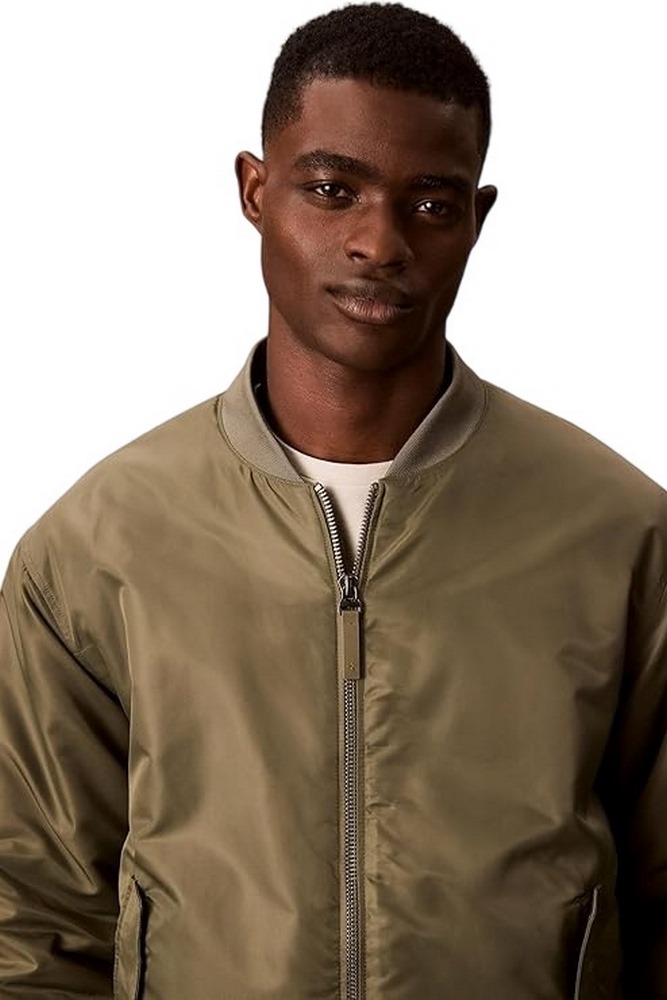 CALVIN KLEIN JEANS LS NYLON BOMBER JACKET ΜΠΟΥΦΑΝ ΑΝΔΡΙΚΟ OLIVE