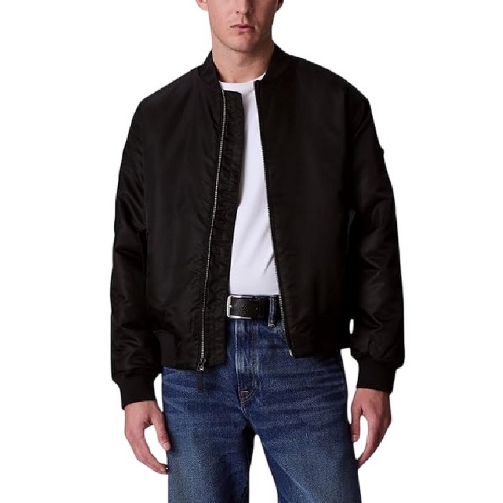 CALVIN KLEIN JEANS LS NYLON BOMBER JACKET ΜΠΟΥΦΑΝ ΑΝΔΡΙΚΟ BLACK