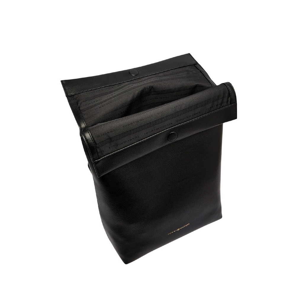 TOMMY HILFIGER LOGOTAPE BACKPACK ΤΣΑΝΤΑ ΓΥΝΑΙΚΕΙΑ BLACK