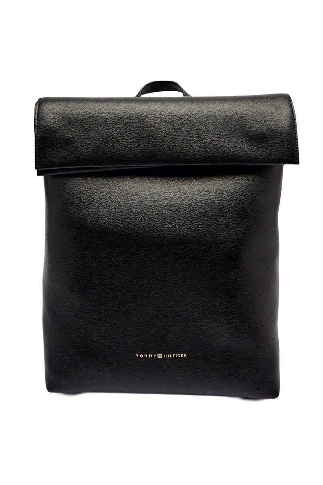 TOMMY HILFIGER LOGOTAPE BACKPACK ΤΣΑΝΤΑ ΓΥΝΑΙΚΕΙΑ BLACK