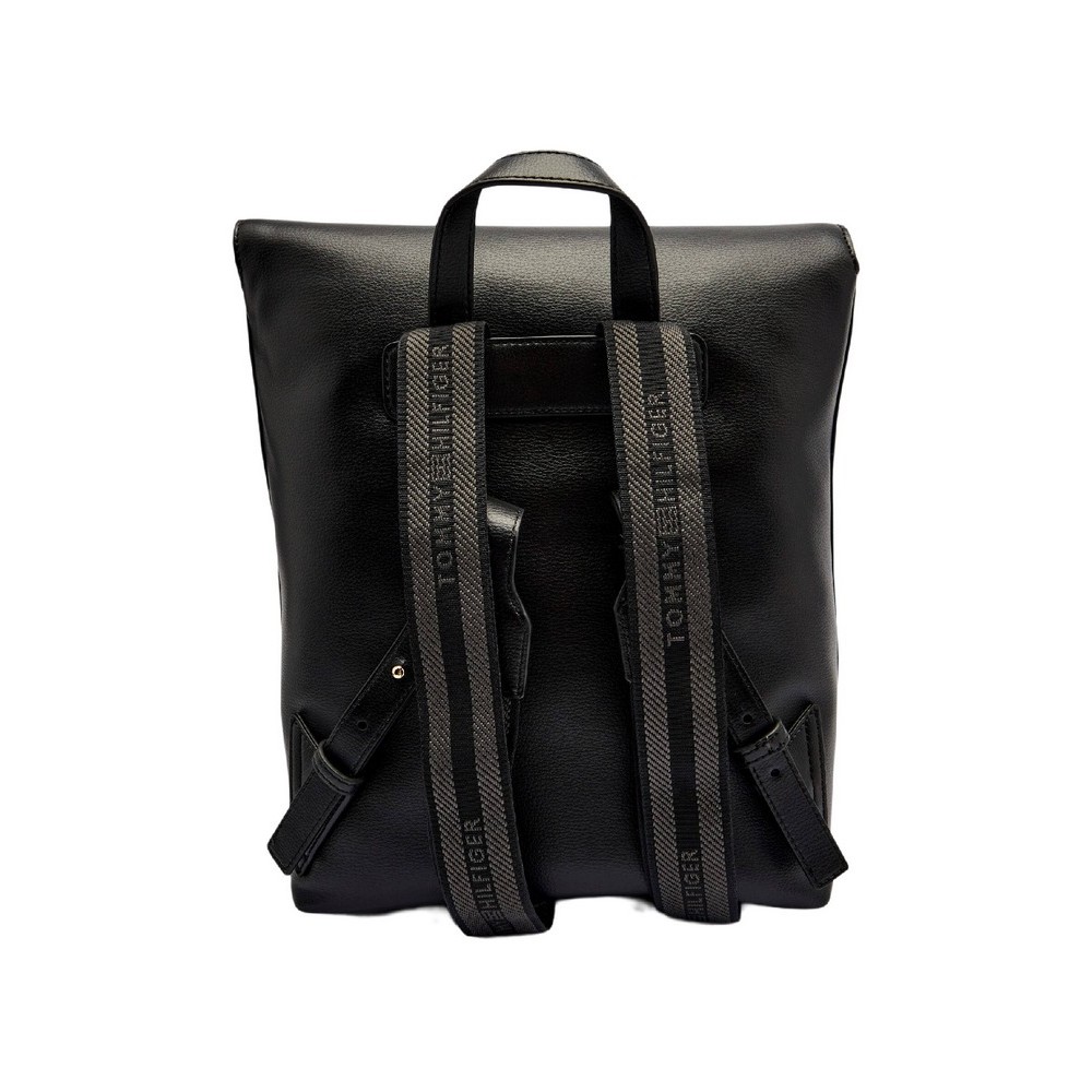 TOMMY HILFIGER LOGOTAPE BACKPACK ΤΣΑΝΤΑ ΓΥΝΑΙΚΕΙΑ BLACK