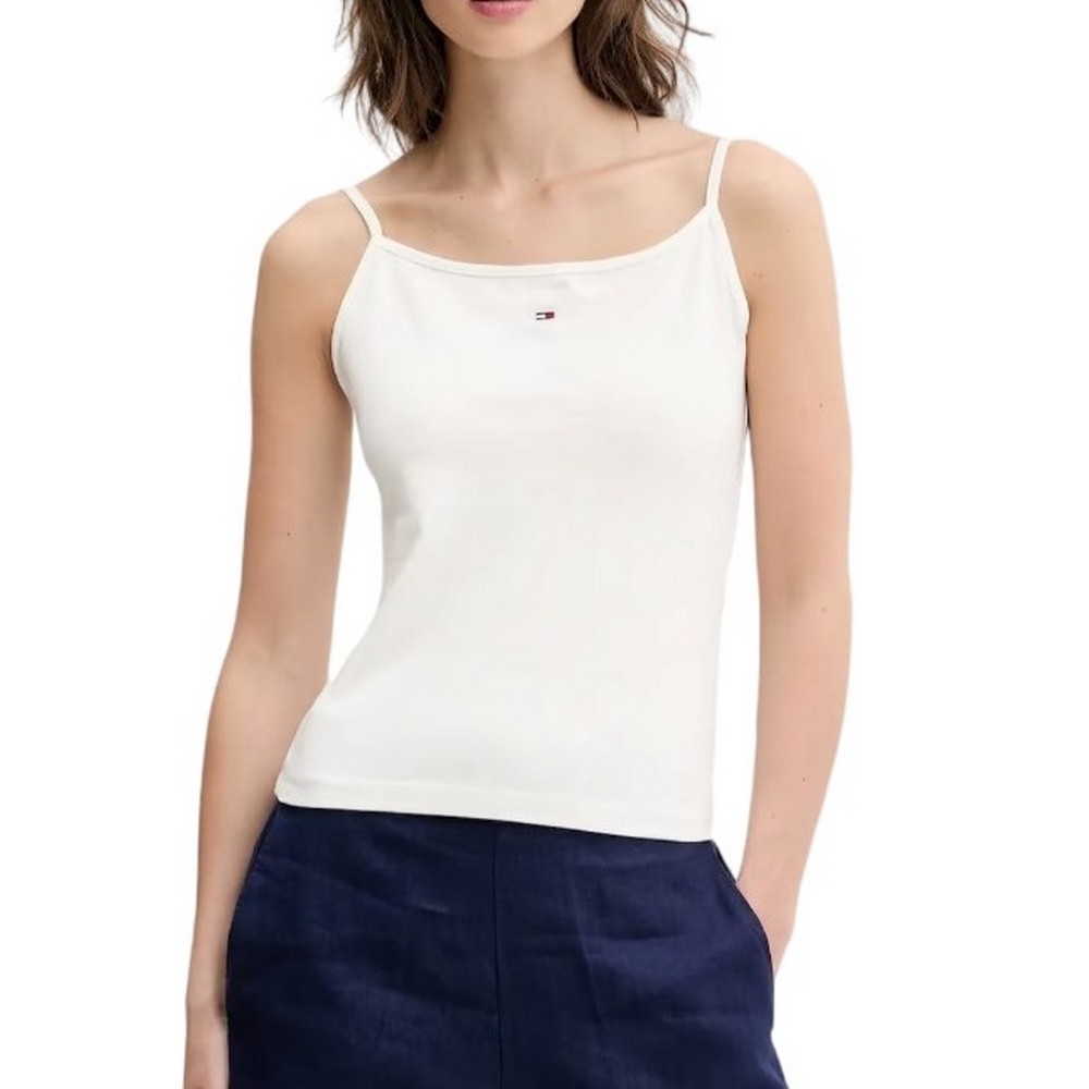 TOMMY JEANS ESSENTIAL STRAP TOP EXT ΤΟΠ ΓΥΝΑΙΚΕΙΟ WHITE