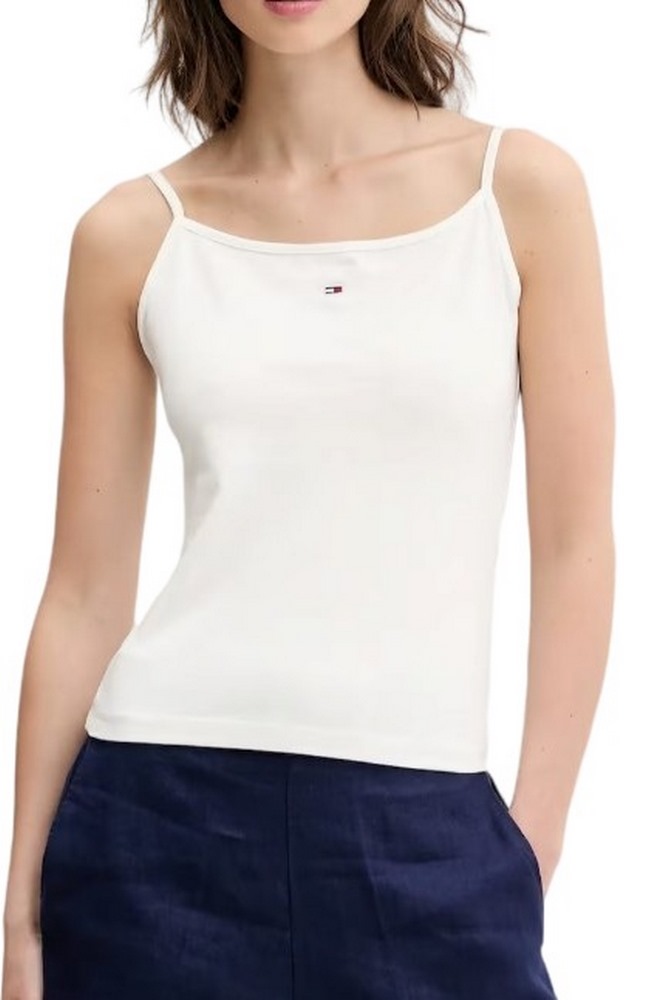 TOMMY JEANS ESSENTIAL STRAP TOP EXT ΤΟΠ ΓΥΝΑΙΚΕΙΟ WHITE