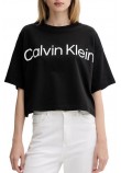 CALVIN KLEIN BOXY LOGO GRAPHIC TEE T-SHIRT ΜΠΛΟΥΖΑ ΓΥΝΑΙΚΕΙΑ BLACK