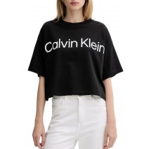 CALVIN KLEIN BOXY LOGO GRAPHIC TEE T-SHIRT ΜΠΛΟΥΖΑ ΓΥΝΑΙΚΕΙΑ BLACK