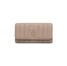 TOMMY HILFIGER FEMININE LRG FLAP ΠΟΡΤΟΦΟΛΙ ΓΥΝΑΙΚΕΙΟ BLACK