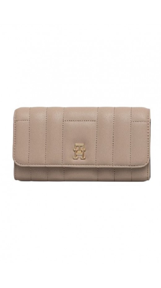 TOMMY HILFIGER FEMININE LRG FLAP ΠΟΡΤΟΦΟΛΙ ΓΥΝΑΙΚΕΙΟ BLACK