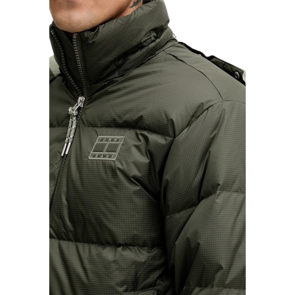 TOMMY JEANS ALASKA DOWN PUFFER EXT ΜΠΟΥΦΑΝ ΑΝΔΡΙΚΟ GREEN