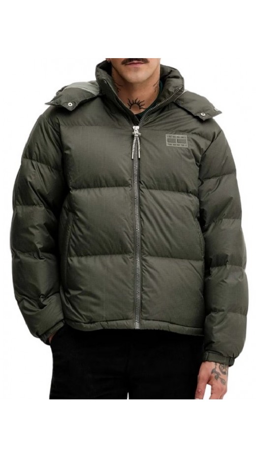 TOMMY JEANS ALASKA DOWN PUFFER EXT ΜΠΟΥΦΑΝ ΑΝΔΡΙΚΟ GREEN