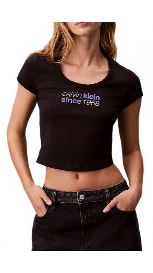 CALVIN KLEIN JEANS BABY TEE T-SHIRT ΜΠΛΟΥΖΑ ΓΥΝΑΙΚΕΙΑ BLACK