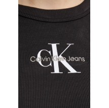 CALVIN KLEIN JEANS MONOLOGO RIB TANK TOP ΤΟΠ ΓΥΝΑΙΚΕΙΟ BLACK