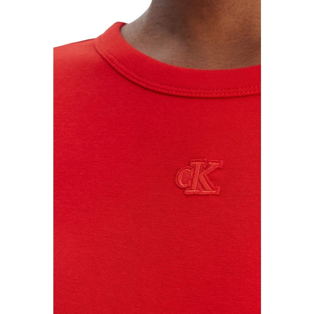 CALVIN KLEIN JEANS CO CONTOUR 1X1 RIB MINI DRESS ΦΟΡΕΜΑ ΓΥΝΑΙΚΕΙΟ RED