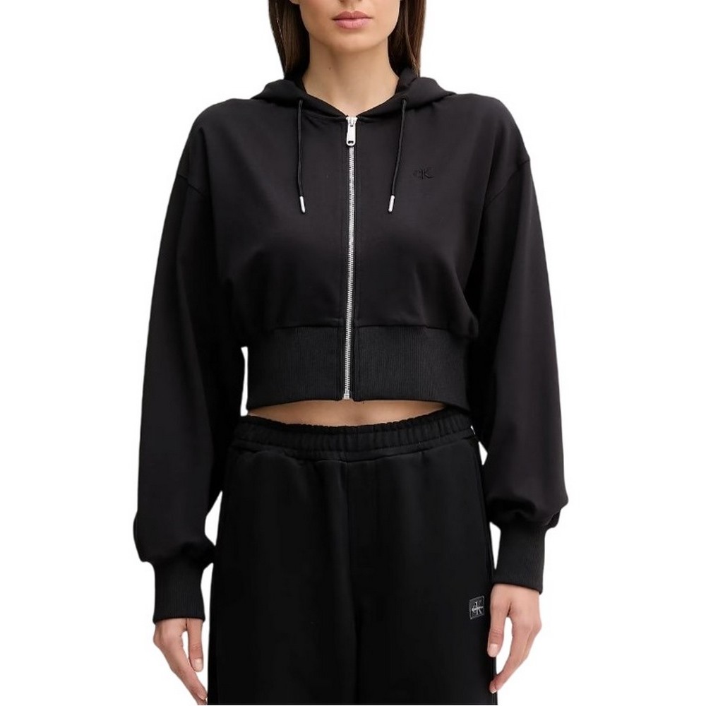 CALVIN KLEIN JEANS PUNTO MILANO FZ HOODIE ΖΑΚΕΤΑ ΓΥΝΑΙΚΕΙΑ BLACK