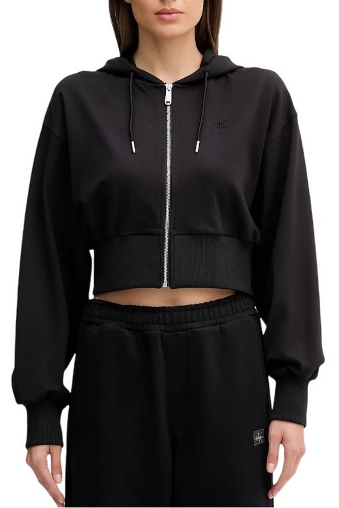 CALVIN KLEIN JEANS PUNTO MILANO FZ HOODIE ΖΑΚΕΤΑ ΓΥΝΑΙΚΕΙΑ BLACK