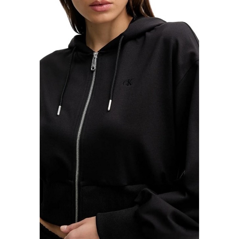 CALVIN KLEIN JEANS PUNTO MILANO FZ HOODIE ΖΑΚΕΤΑ ΓΥΝΑΙΚΕΙΑ BLACK