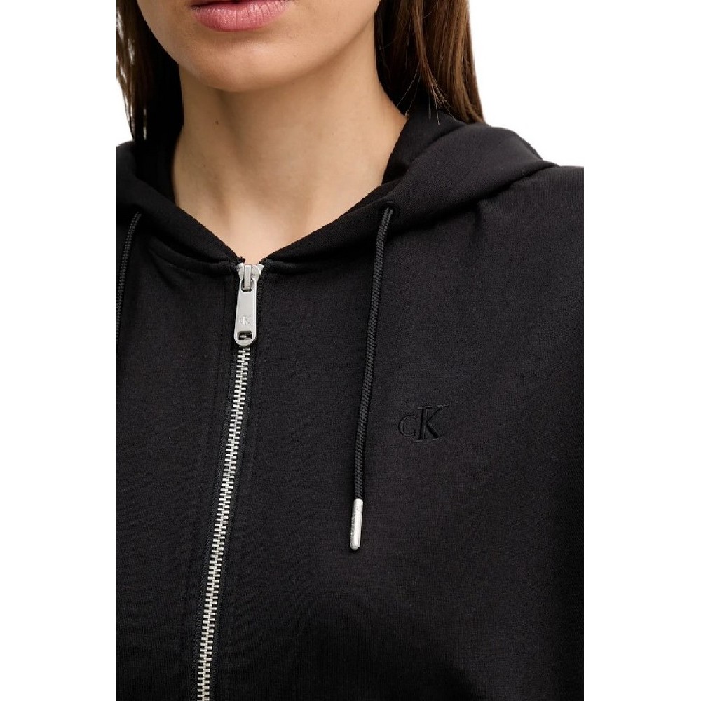 CALVIN KLEIN JEANS PUNTO MILANO FZ HOODIE ΖΑΚΕΤΑ ΓΥΝΑΙΚΕΙΑ BLACK