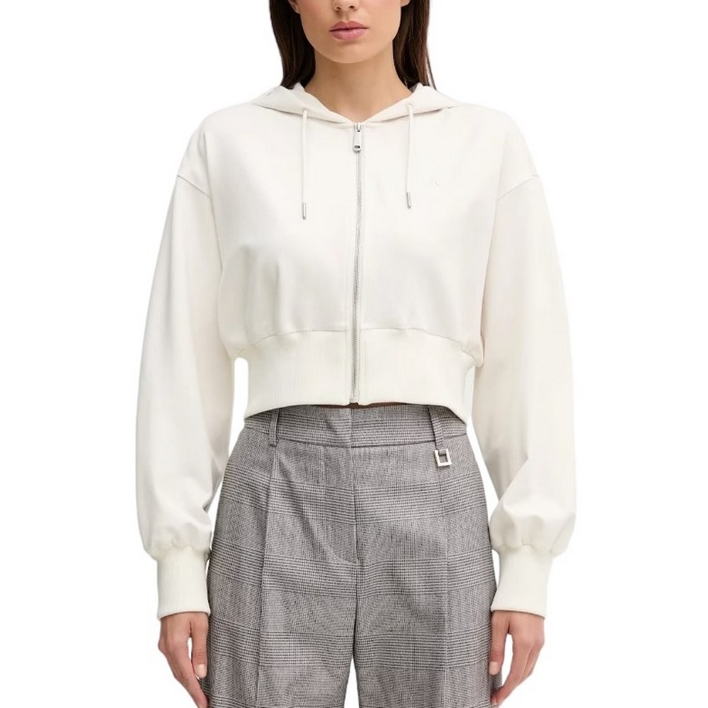 CALVIN KLEIN JEANS PUNTO MILANO FZ HOODIE ΖΑΚΕΤΑ ΓΥΝΑΙΚΕΙΑ OFF WHITE