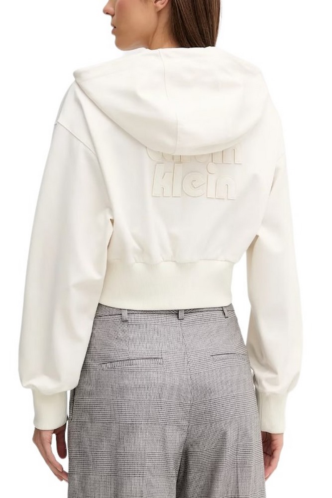 CALVIN KLEIN JEANS PUNTO MILANO FZ HOODIE ΖΑΚΕΤΑ ΓΥΝΑΙΚΕΙΑ OFF WHITE