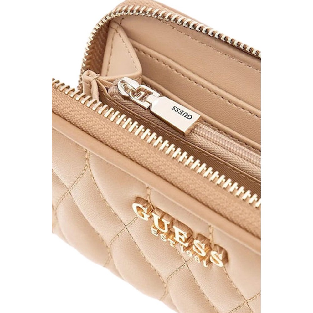 GUESS VALLA SLG MEDIUM ZIP AROUND ΠΟΡΤΟΦΟΛΙ ΓΥΝΑΙΚΕΙΟ BEIGE