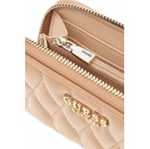 GUESS VALLA SLG MEDIUM ZIP AROUND ΠΟΡΤΟΦΟΛΙ ΓΥΝΑΙΚΕΙΟ BEIGE