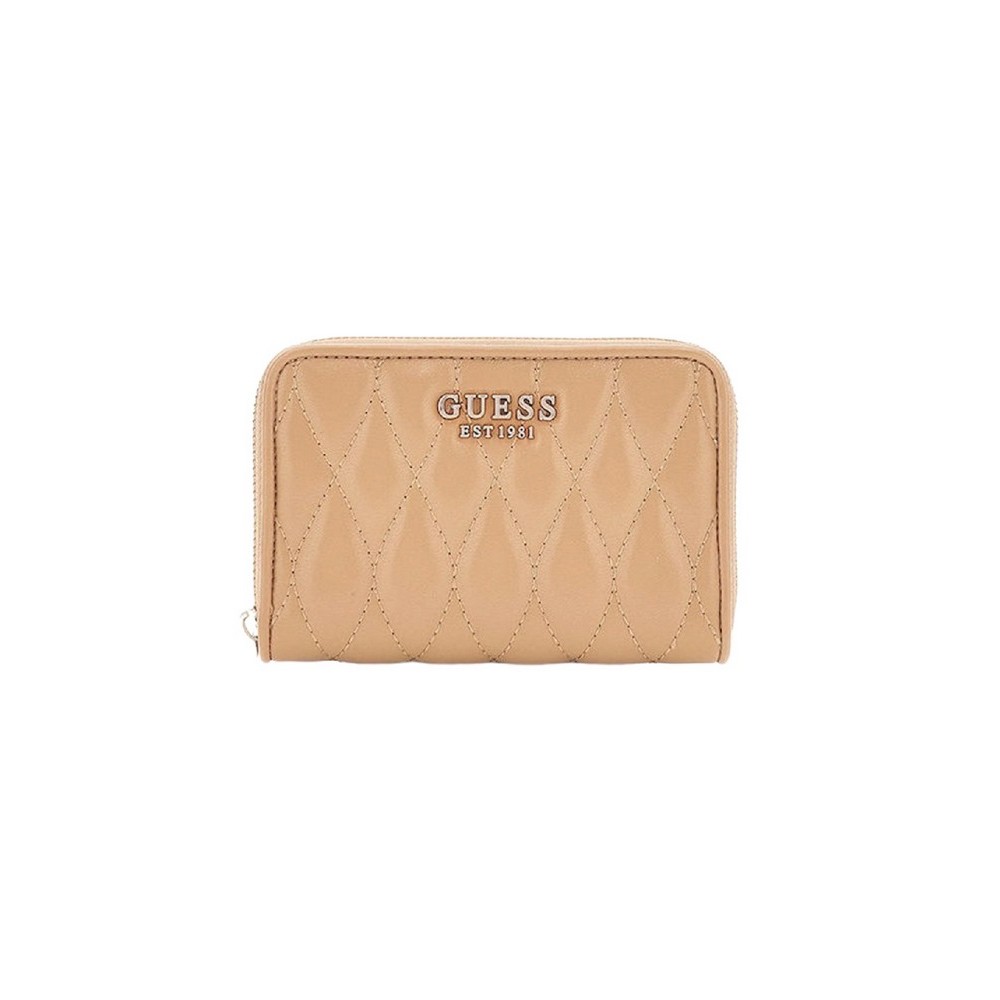 GUESS VALLA SLG MEDIUM ZIP AROUND ΠΟΡΤΟΦΟΛΙ ΓΥΝΑΙΚΕΙΟ BEIGE