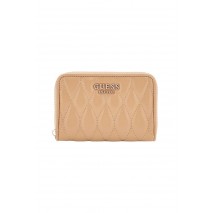 GUESS VALLA SLG MEDIUM ZIP AROUND ΠΟΡΤΟΦΟΛΙ ΓΥΝΑΙΚΕΙΟ BEIGE