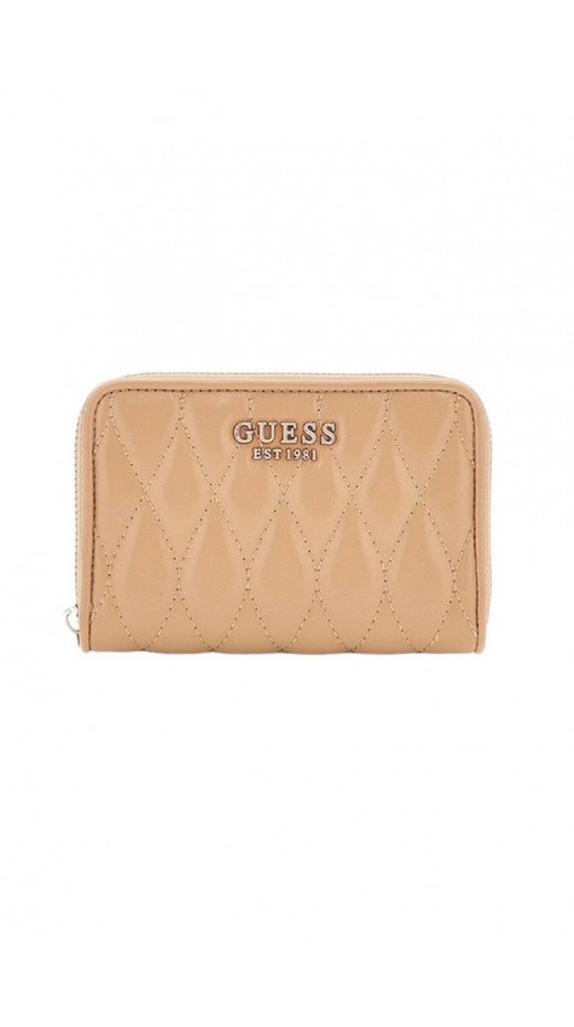 GUESS VALLA SLG MEDIUM ZIP AROUND ΠΟΡΤΟΦΟΛΙ ΓΥΝΑΙΚΕΙΟ BEIGE