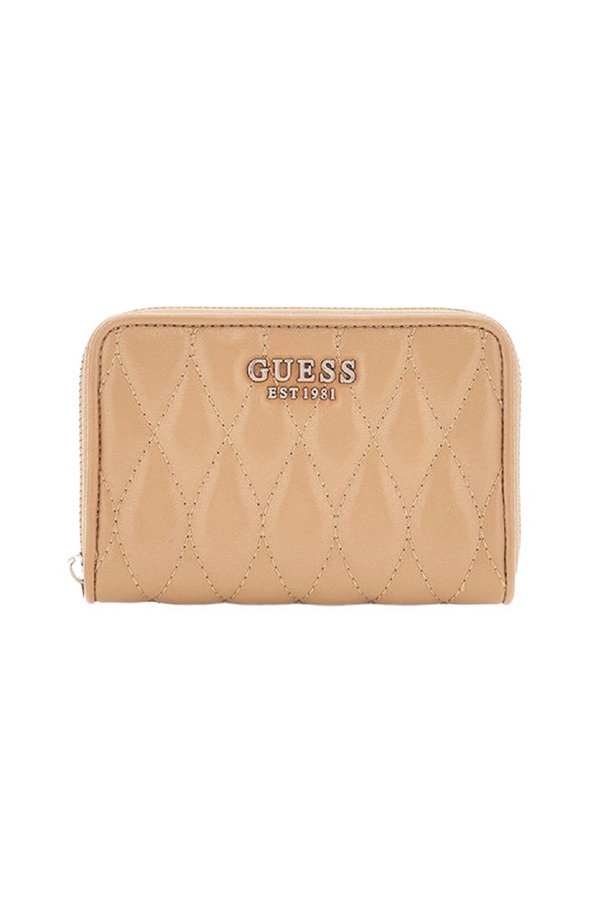 GUESS VALLA SLG MEDIUM ZIP AROUND ΠΟΡΤΟΦΟΛΙ ΓΥΝΑΙΚΕΙΟ BEIGE