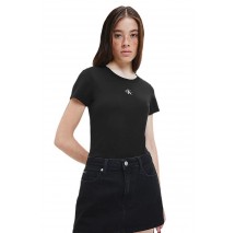CALVIN KLEIN JEANS MICRO MONOLOGO SLIM FIT TEE T-SHIRT ΑΝΔΡΙΚΟ BLACK
