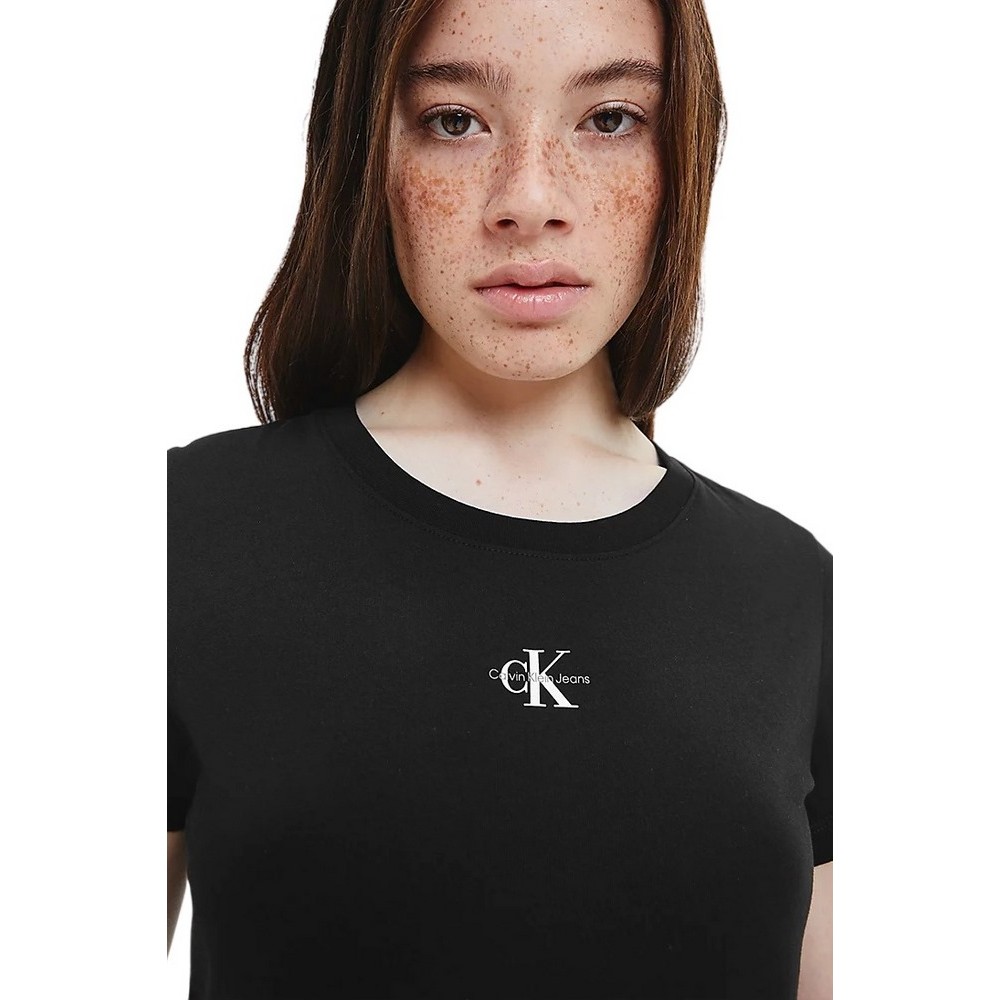 CALVIN KLEIN JEANS MICRO MONOLOGO SLIM FIT TEE T-SHIRT ΑΝΔΡΙΚΟ BLACK