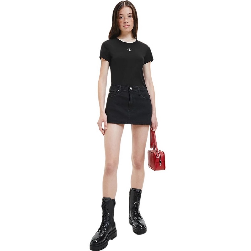 CALVIN KLEIN JEANS MICRO MONOLOGO SLIM FIT TEE T-SHIRT ΑΝΔΡΙΚΟ BLACK