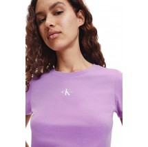 CALVIN KLEIN JEANS MICRO MONOLOGO SLIM FIT TEE T-SHIRT ΑΝΔΡΙΚΟ PURPLE