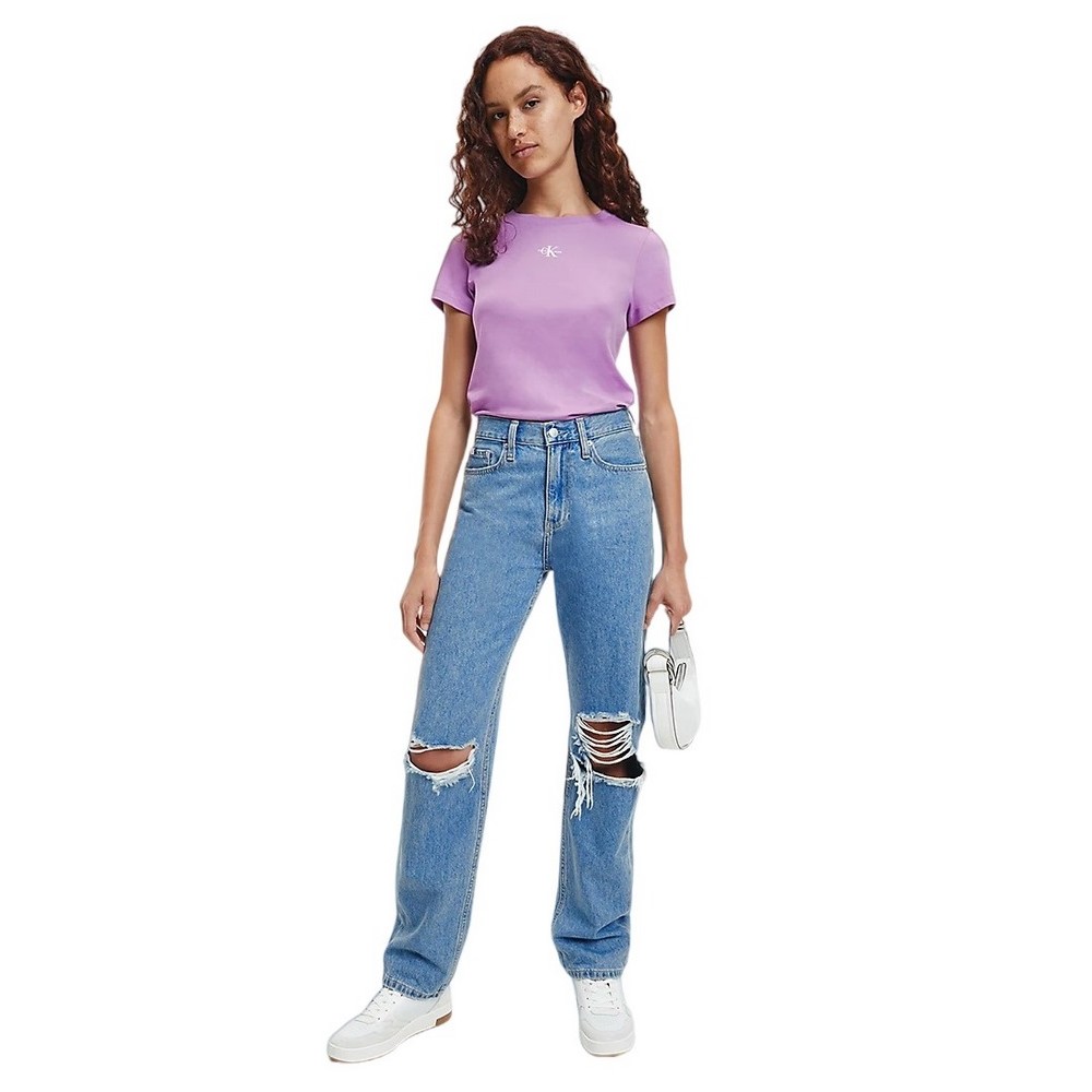 CALVIN KLEIN JEANS MICRO MONOLOGO SLIM FIT TEE T-SHIRT ΑΝΔΡΙΚΟ PURPLE