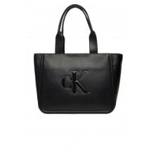 CALVIN KLEIN RAISED CK MEDIUM TOTE ΤΣΑΝΤΑ ΓΥΝΑΙΚΕΙΑ BLACK
