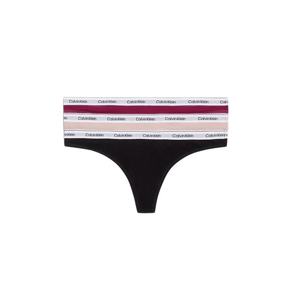 CALVIN KLEIN THONG 3PK ΕΣΩΡΟΥΧΟ ΓΥΝΑΙΚΕΙΟ PURPLE