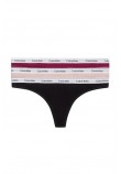 CALVIN KLEIN THONG 3PK ΕΣΩΡΟΥΧΟ ΓΥΝΑΙΚΕΙΟ PURPLE