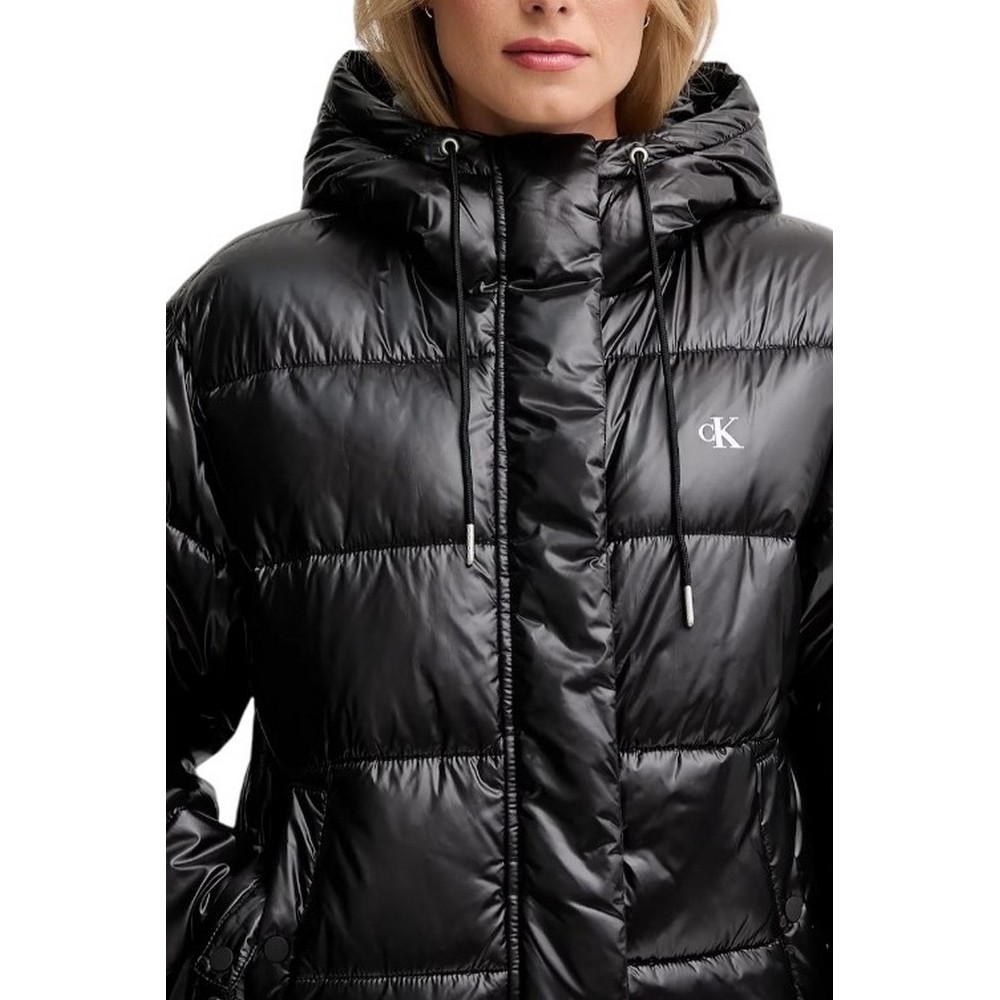 CALVIN KLEIN JEANS SHINE PUFFER JACKET ΜΠΟΥΦΑΝ ΓΥΝΑΙΚΕΙΟ BLACK