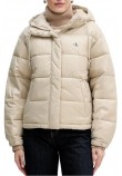 CALVIN KLEIN JEANS SHINE PUFFER JACKET ΜΠΟΥΦΑΝ ΓΥΝΑΙΚΕΙΟ BEIGE