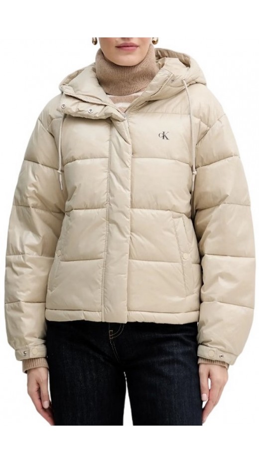 CALVIN KLEIN JEANS SHINE PUFFER JACKET ΜΠΟΥΦΑΝ ΓΥΝΑΙΚΕΙΟ BEIGE