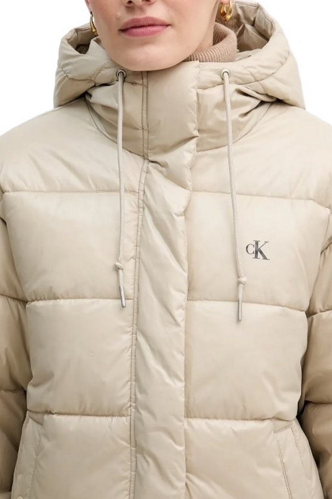 CALVIN KLEIN JEANS SHINE PUFFER JACKET ΜΠΟΥΦΑΝ ΓΥΝΑΙΚΕΙΟ BEIGE