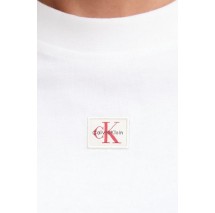 CALVIN KLEIN JEANS SS WOVEN LABEL OVERSIZED TEE T-SHIRT ΜΠΛΟΥΖΑ ΓΥΝΑΙΚΕΙΑ WHITE