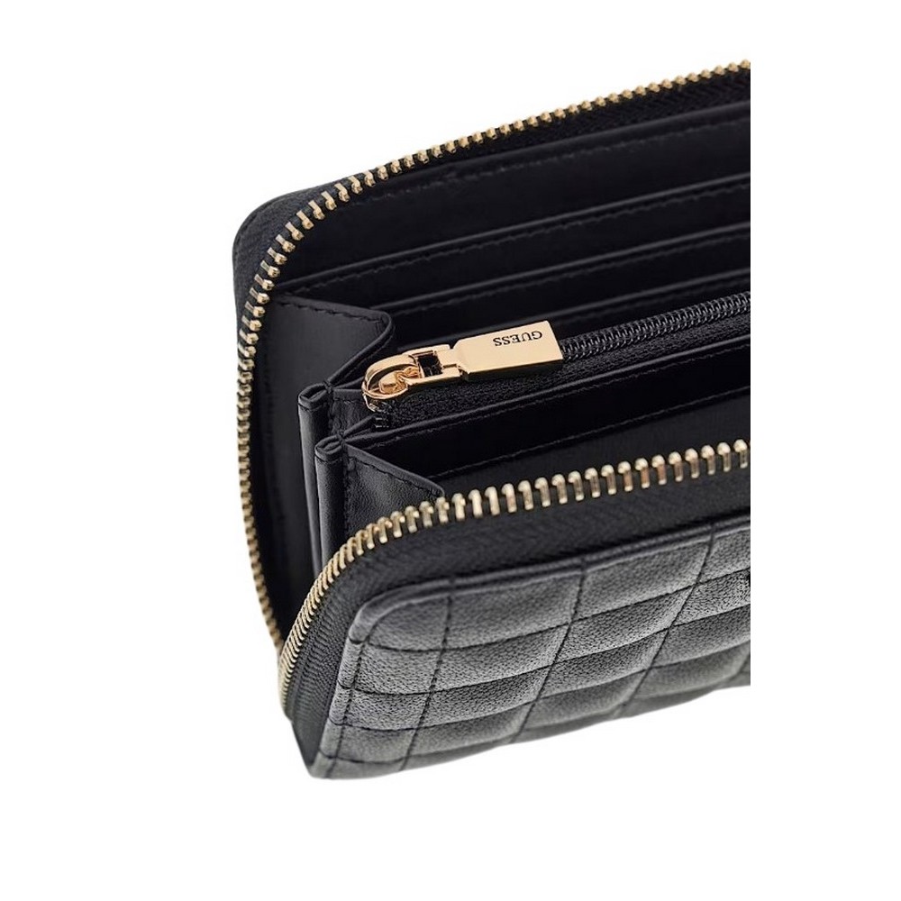 GUESS NADIRA SLG LARGE ZIP AROUND ΠΟΡΤΟΦΟΛΙ ΓΥΝΑΙΚΕΙΟ BLACK