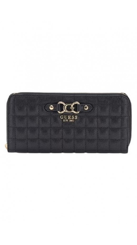 GUESS NADIRA SLG LARGE ZIP AROUND ΠΟΡΤΟΦΟΛΙ ΓΥΝΑΙΚΕΙΟ BLACK